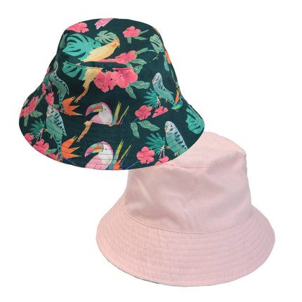 Isla Botánica Tropical Birds Reversible Bucket Hat