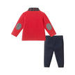 Infant Polo Shirt & Jogger Holiday Set | Red