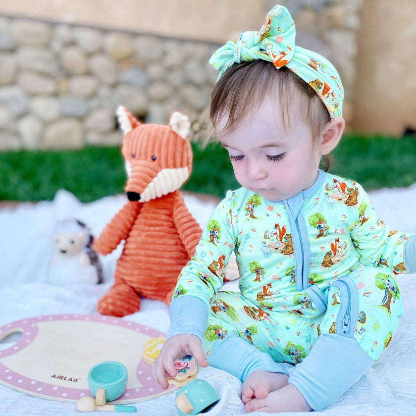 Tree House Tea Party Bamboo Convertible Footie