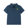 Boys Toddler Navy Pineapple Playful Pocket Polo Shirt