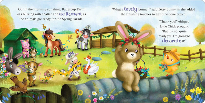 Little Chick's Spring Bonnet: Padded Board Book by Em Bruce