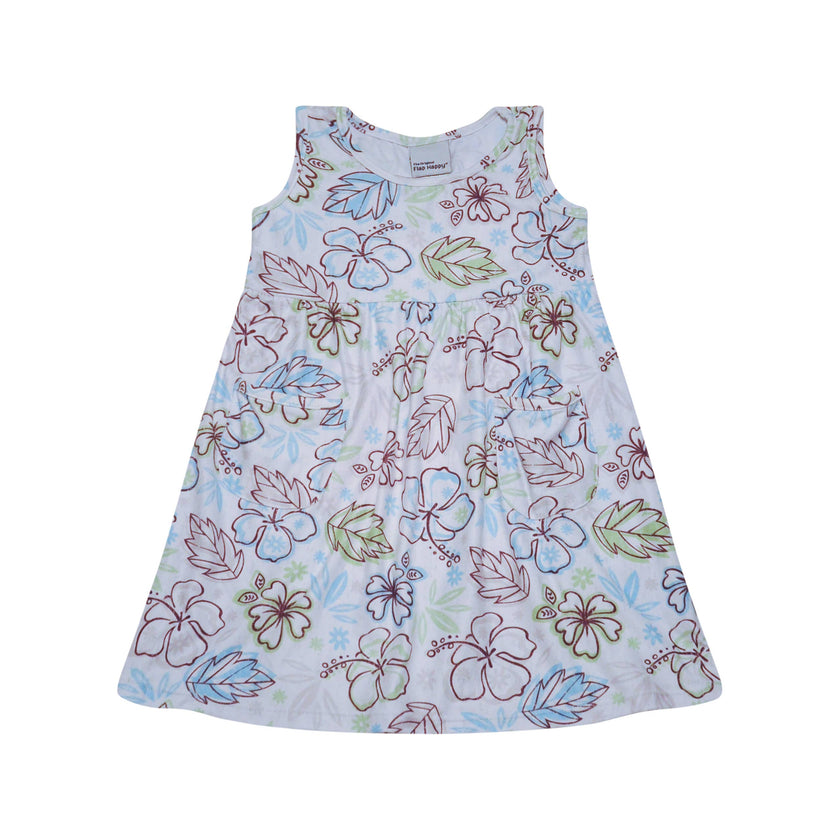Kids UPF50+ Dahlia Sleeveless Dress w/ Pockets for Girls
