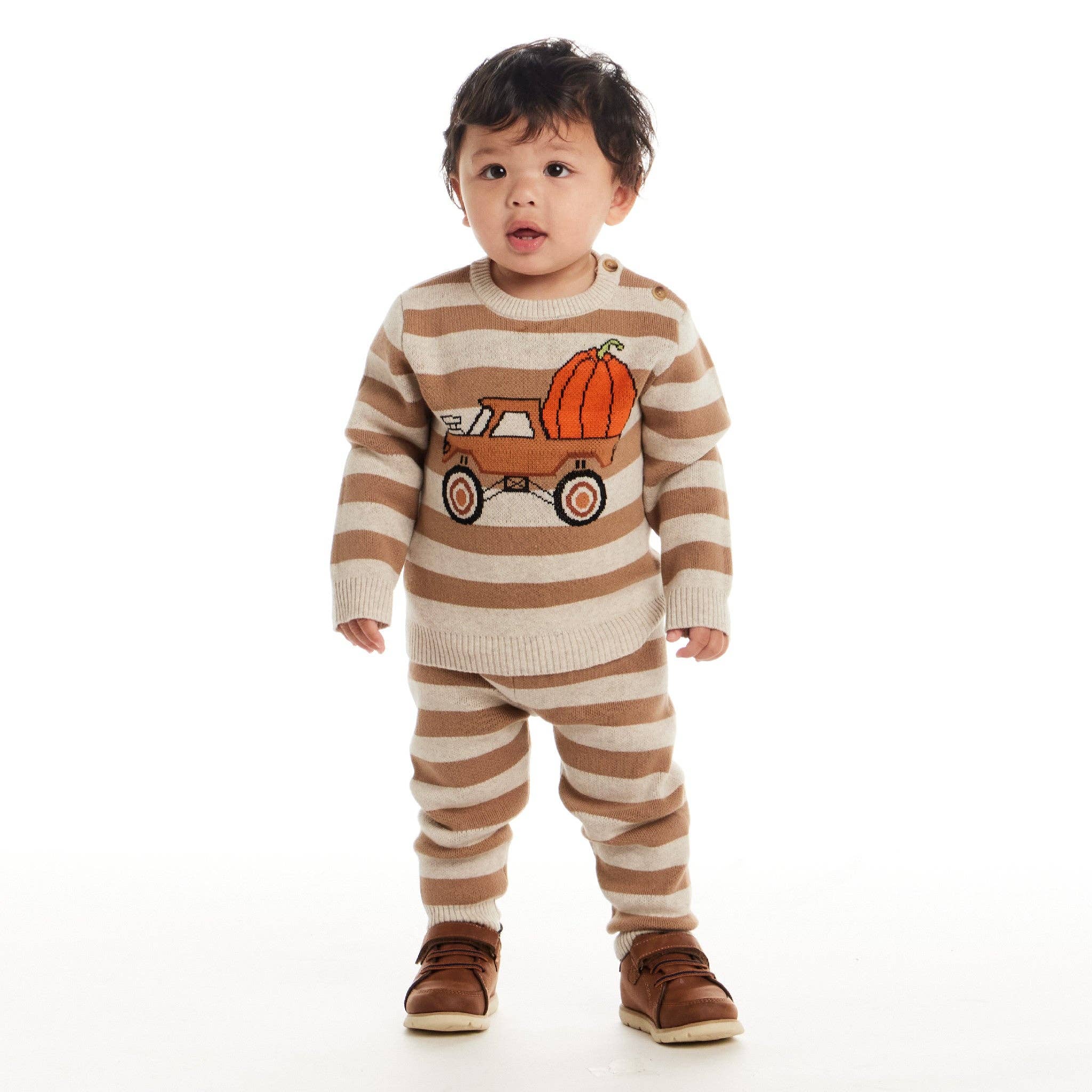 Infant Pumpkin Truck Sweater & Jogger Set | Pumpkin Truck