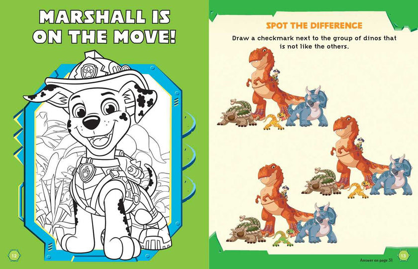 Paw Patrol The Dino Movie: Book and Magnetic Play Set