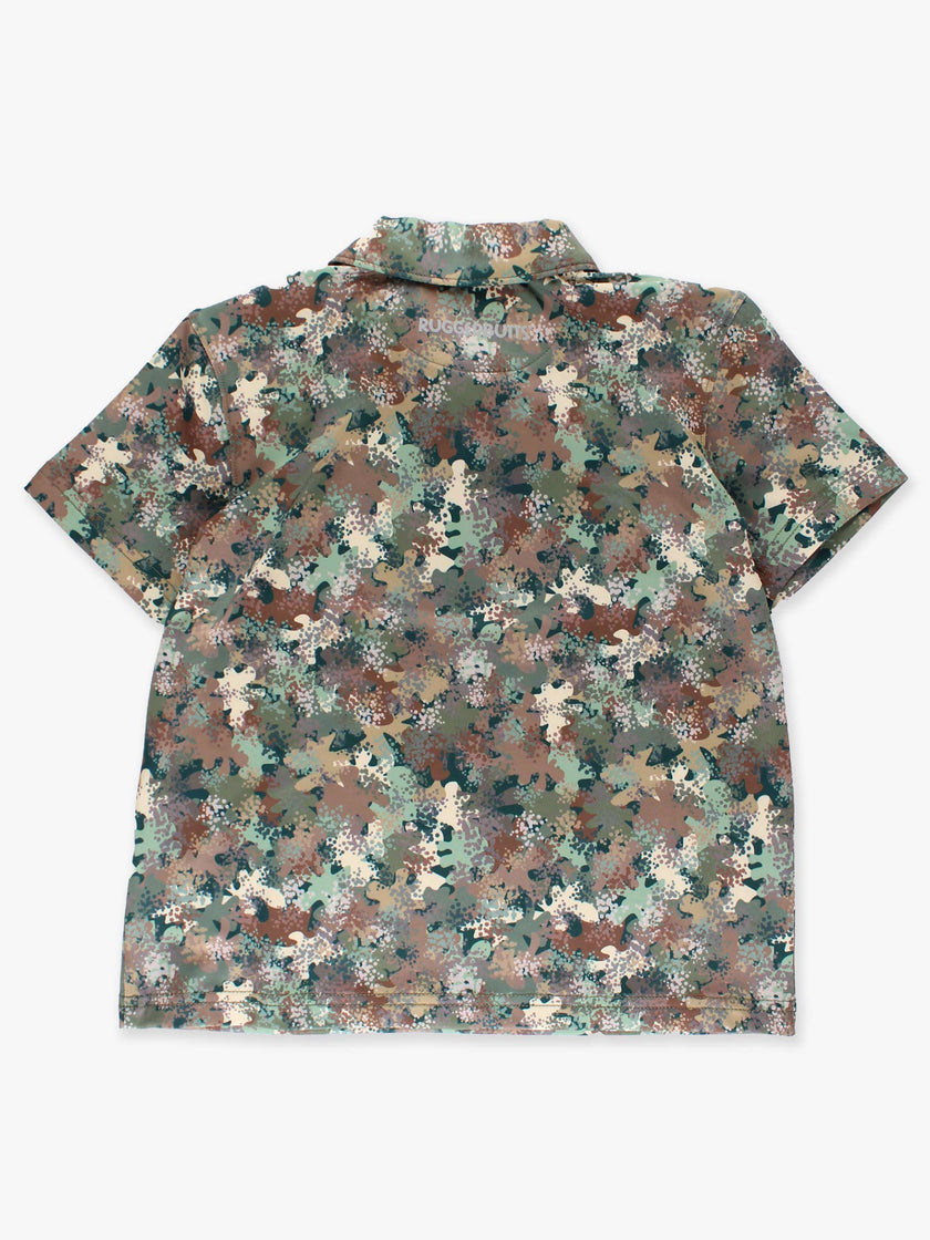 Boys Classic Camo Knit Short Sleeve Performance Polo