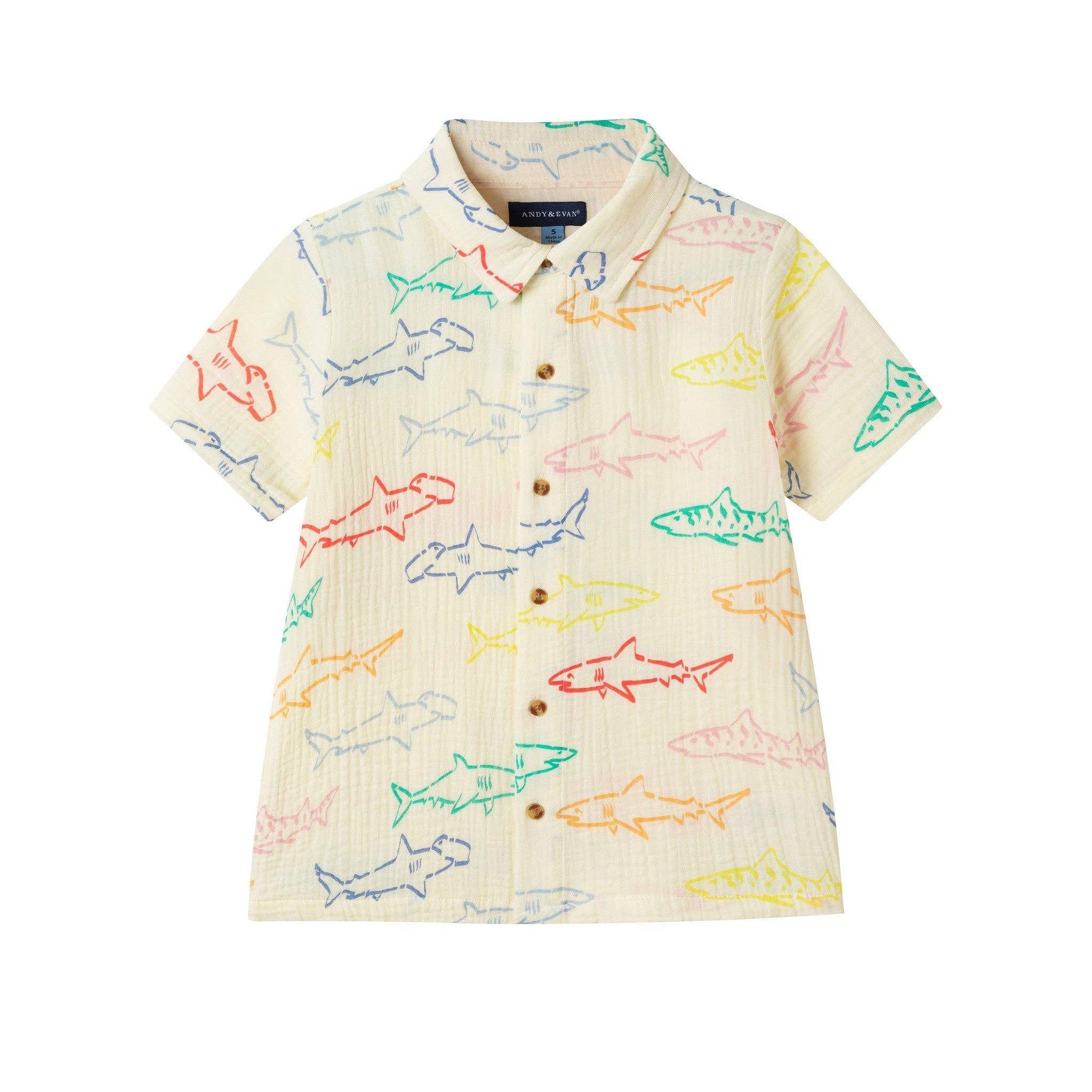 Boys Gauze Set | Multicolor Sharks