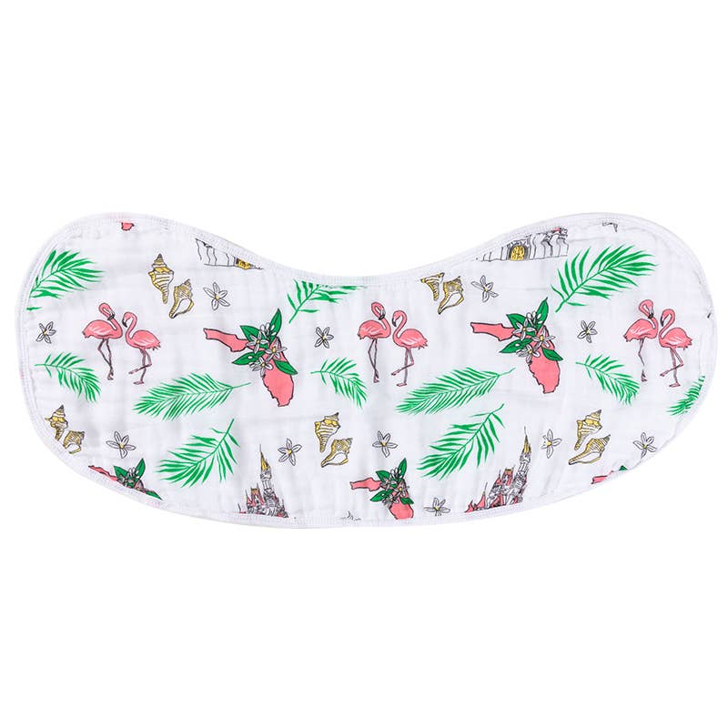 Pink Florida Baby Burp/Bib Combo