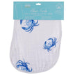 Blue Crab Baby Burp Cloth and Bib 2 in 1  Absorbent and Gentle on Newborn Skin