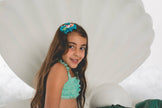 Tulle Mermaid Hair Clip- Ocean Blue
