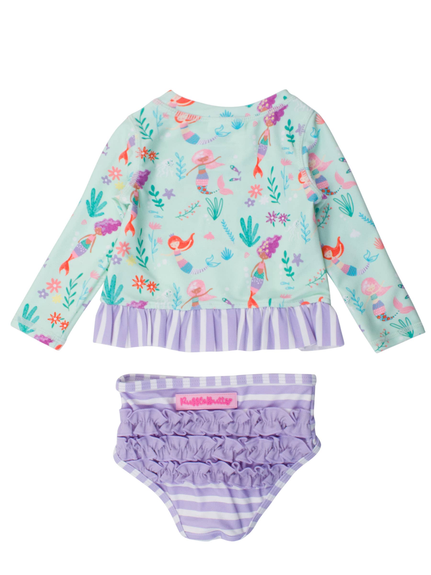 Mermaid Princess Long Sleeve Rash Guard Bikini