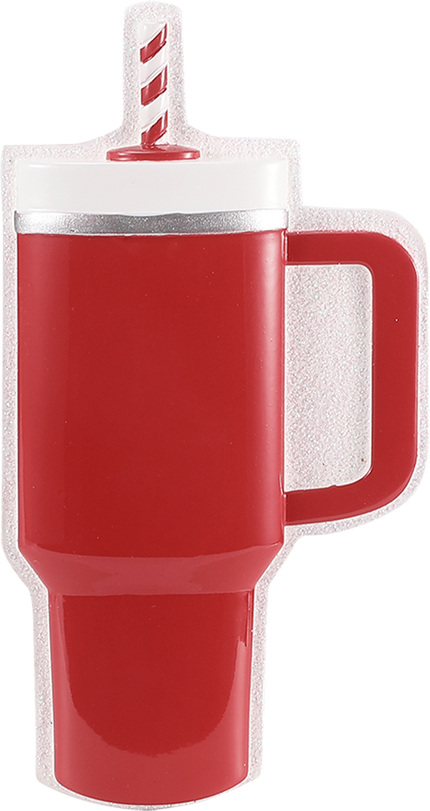 Travel Cup / Mug with Straw Personalized Ornament