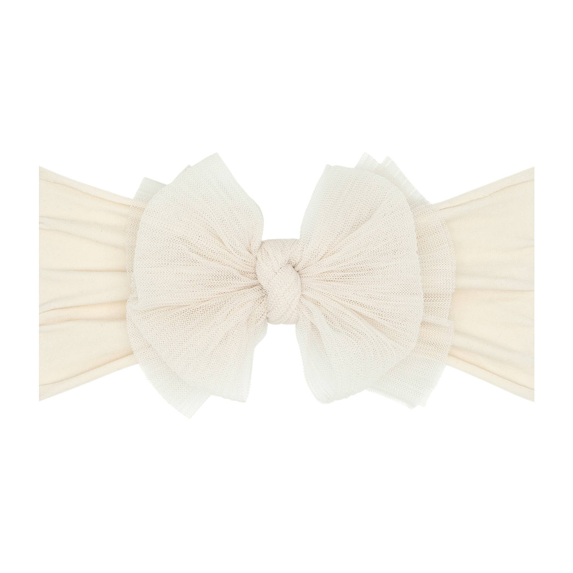 Baby Bling® Tulle FAB® soft nylon headband with tulle bow