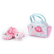 Plush Animal Set with Purse - Sea Turtle Pink