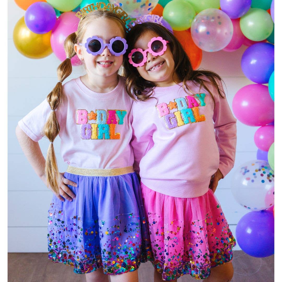 Birthday Girl Patch Short Sleeve T-Shirt - Ballet - Kids