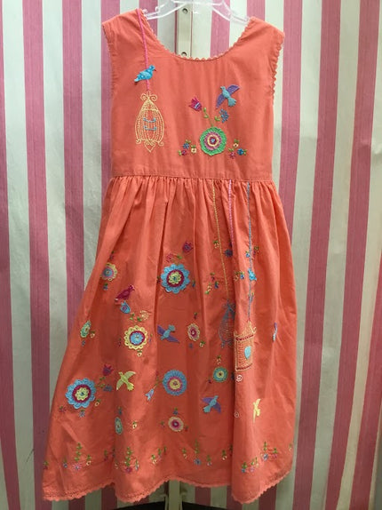 Bird Cage Embroidered Appliqué Fancy Dress