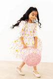 Carrot Cutie 3/4 Sleeve Ruffle Twirl