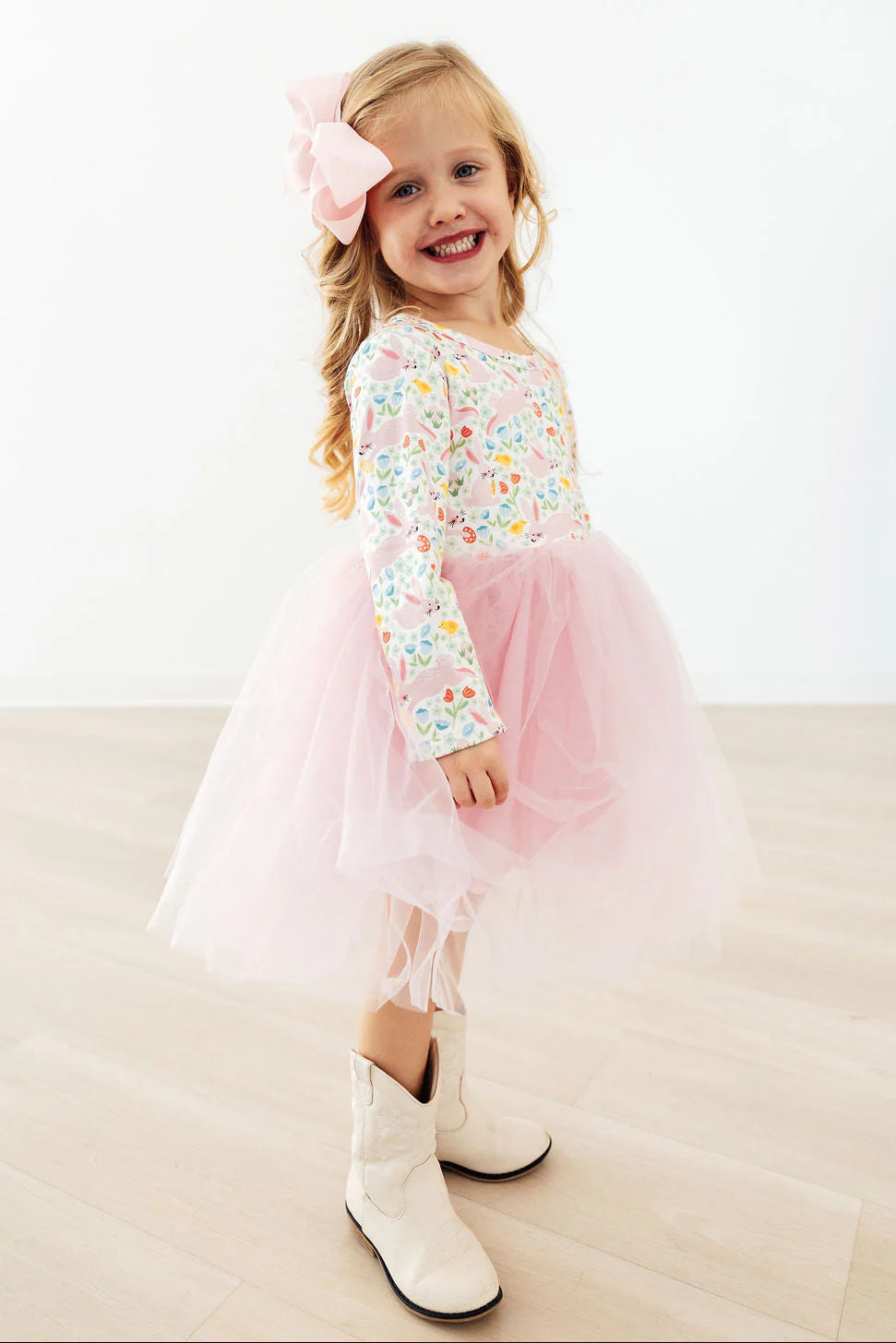 Bunny Hop Long Sleeve Tutu Dress
