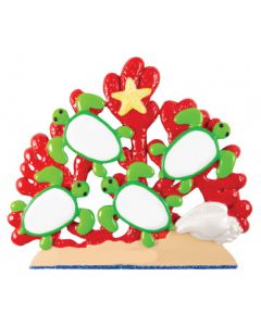 Sea Turtle Coral Personalized Christmas Ornament NT294