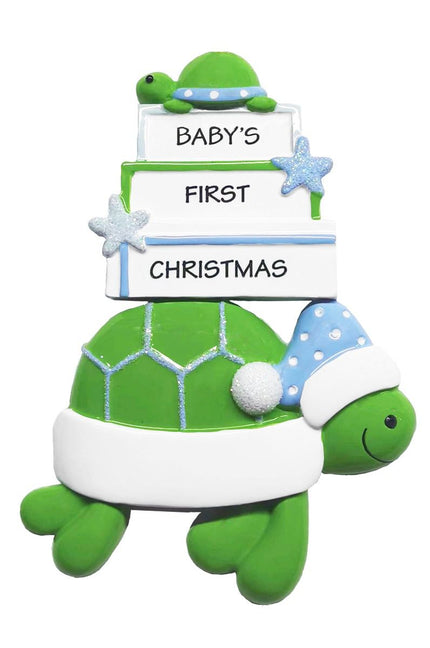 Baby Turtles with Gifts Personalized Christmas Ornament NT353B-NT353G