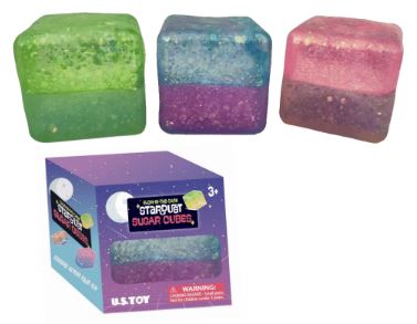 Glow-in-the-Dark Stardust Sugar Cube Squishy Toy