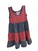 Tiered Red White & Blue Knit Dress