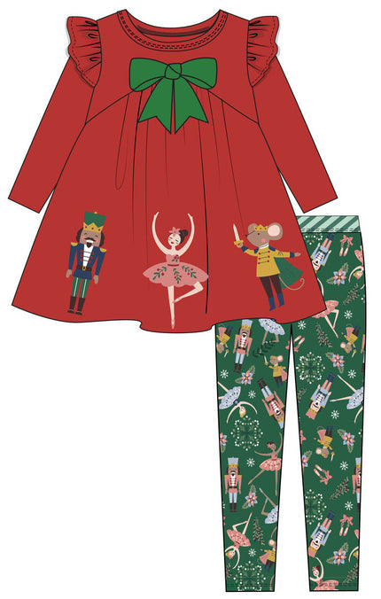 Red Nutcracker Long Sleeve and Leggings