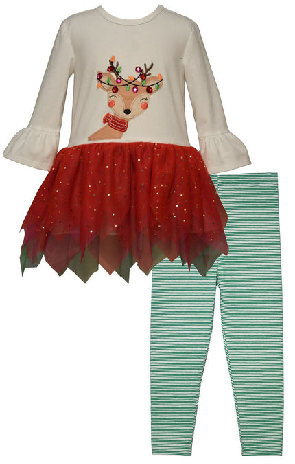 Reindeer Tutu Long Sleeve and Leggings