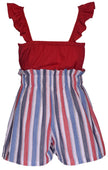 Red, White, and Blue Cut Out Romper