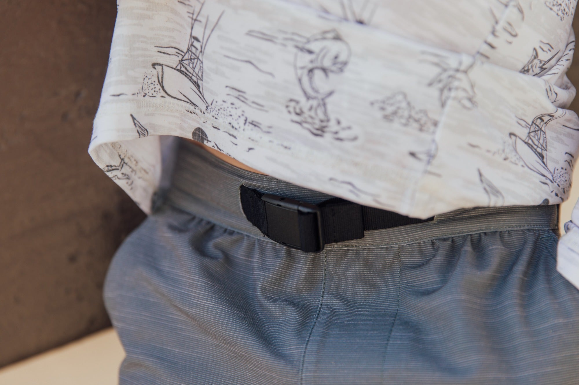 Smoked Grey Buckle Up Hybrid Shorts