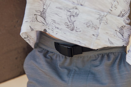 Smoked Grey Buckle Up Hybrid Shorts