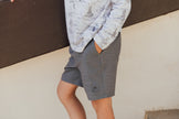 Smoked Grey Buckle Up Hybrid Shorts
