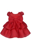 Red Bow Tiered Dress