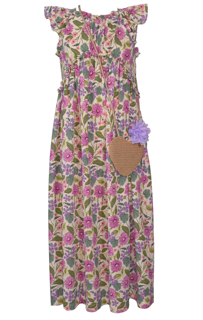 Floral Maxi Dress and Bag