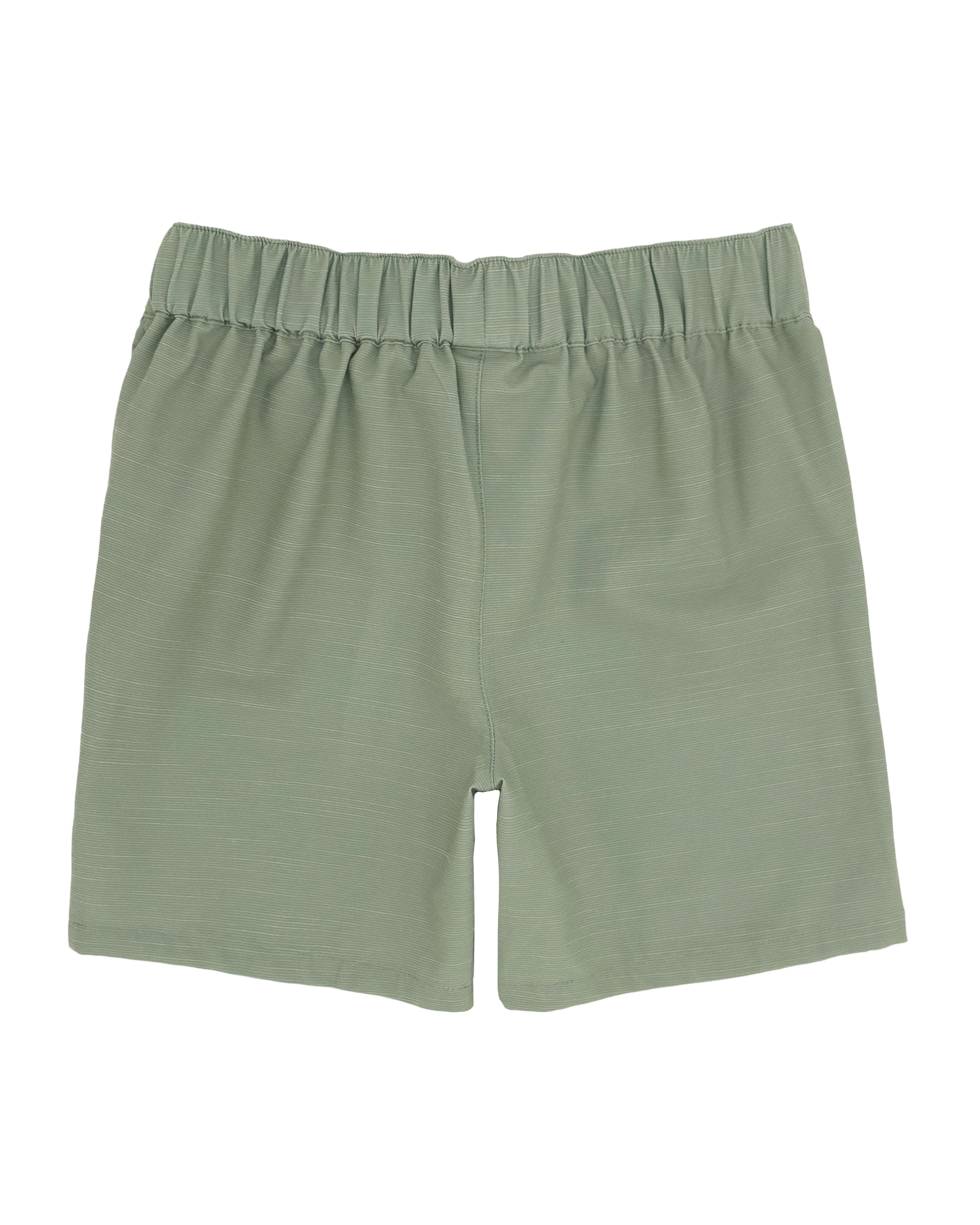 Mineral Green Buckle Up Hybrid Shorts