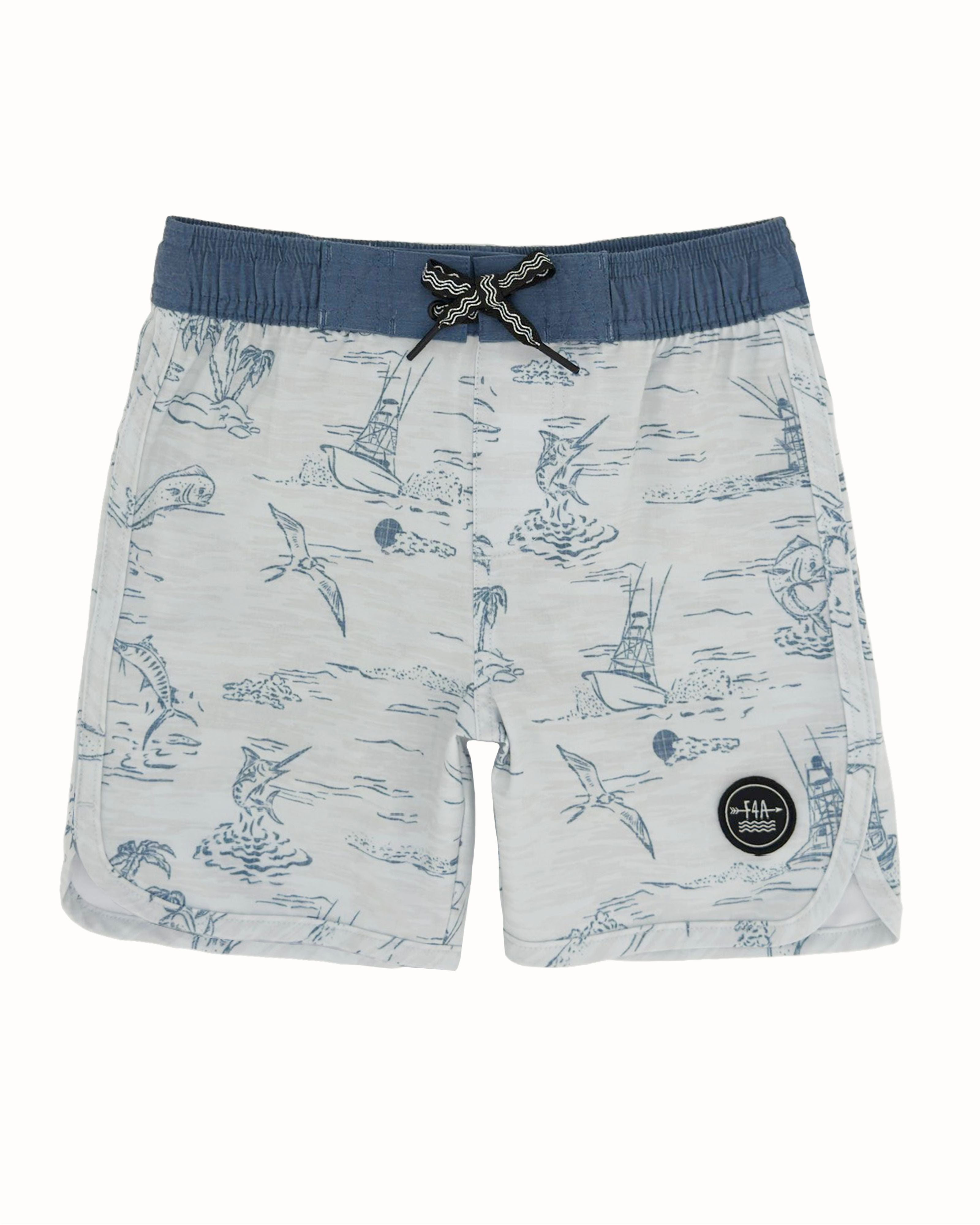 Cloudy Sky Scallop Boardshorts