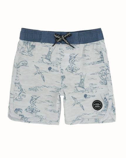 Cloudy Sky Scallop Boardshorts