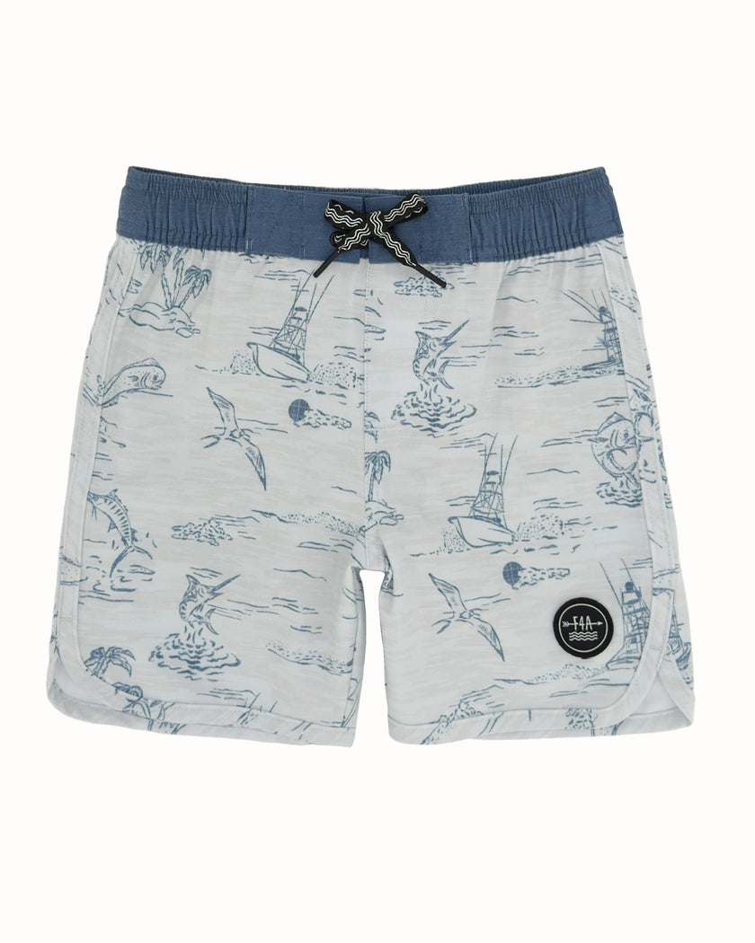 Cloudy Sky Scallop Boardshorts