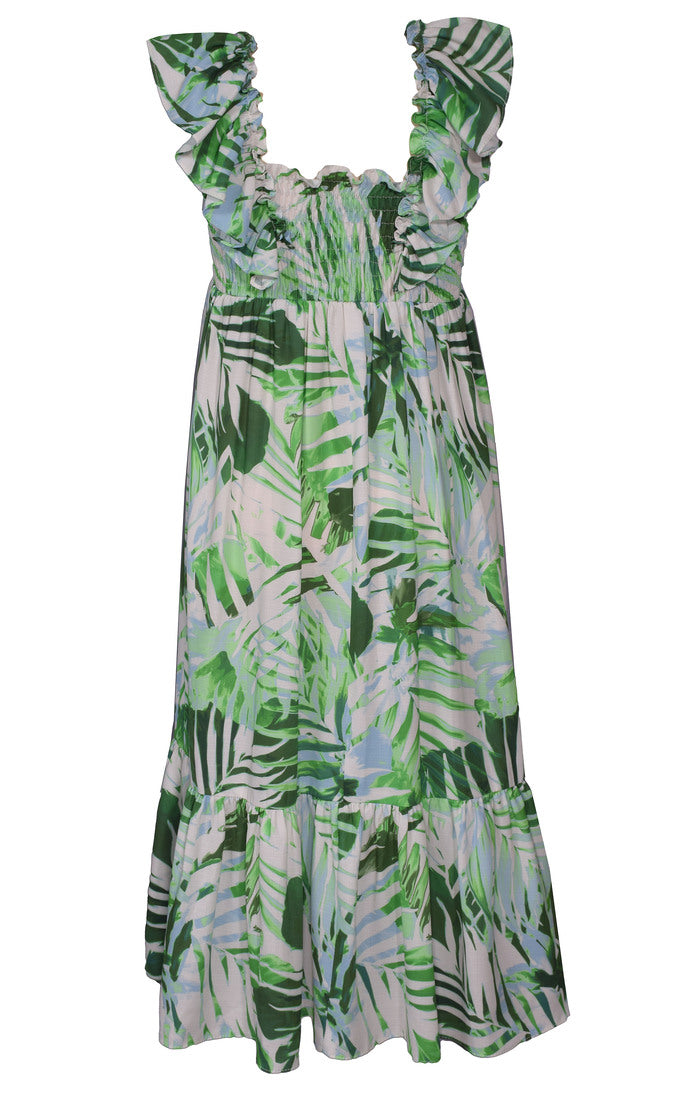 Green Palms Maxi Dress