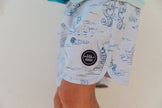 Cloudy Sky Scallop Boardshorts