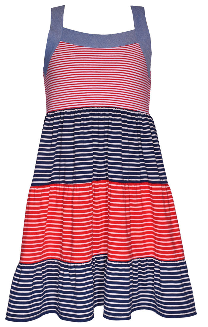Tiered Stripe Dress