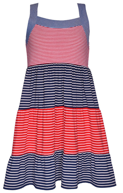 Tiered Stripe Dress