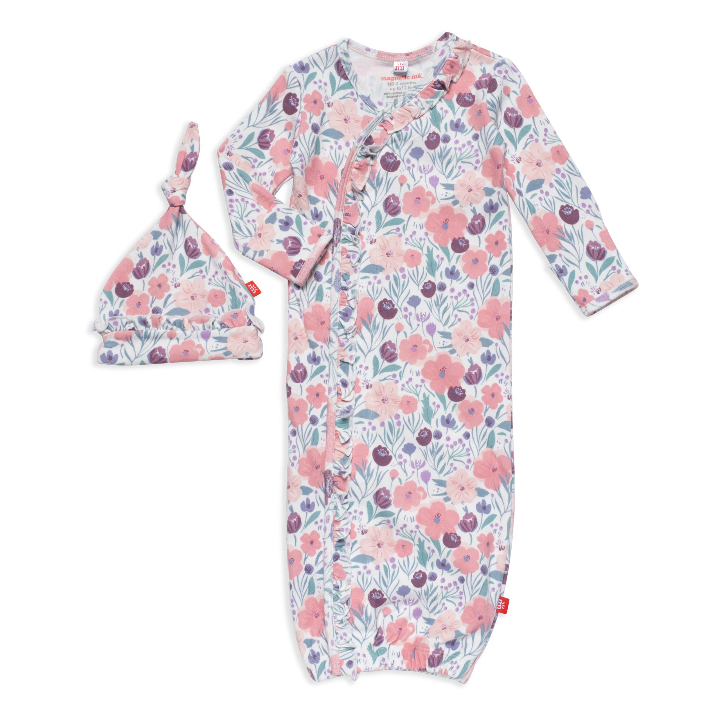 Whistledon Ruffle Placket Magnetic Gown Set