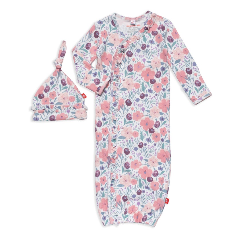 Whistledon Ruffle Placket Magnetic Gown Set