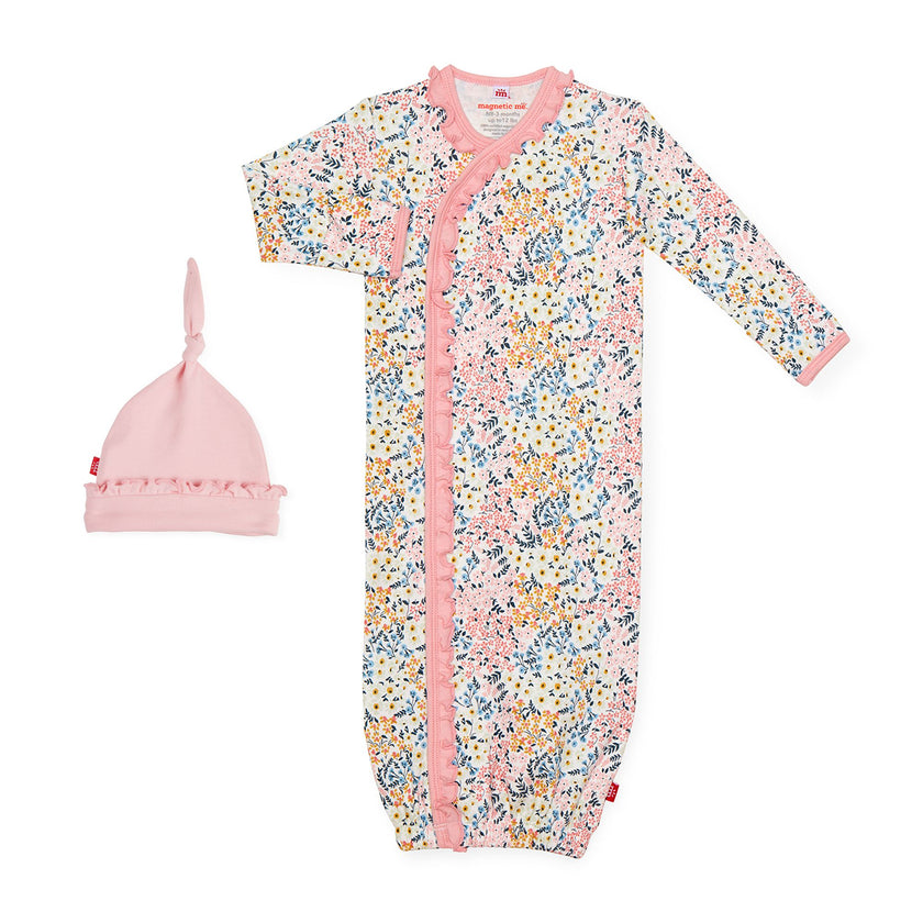 Chelsea Ruffle Placket Magnetic Gown Set