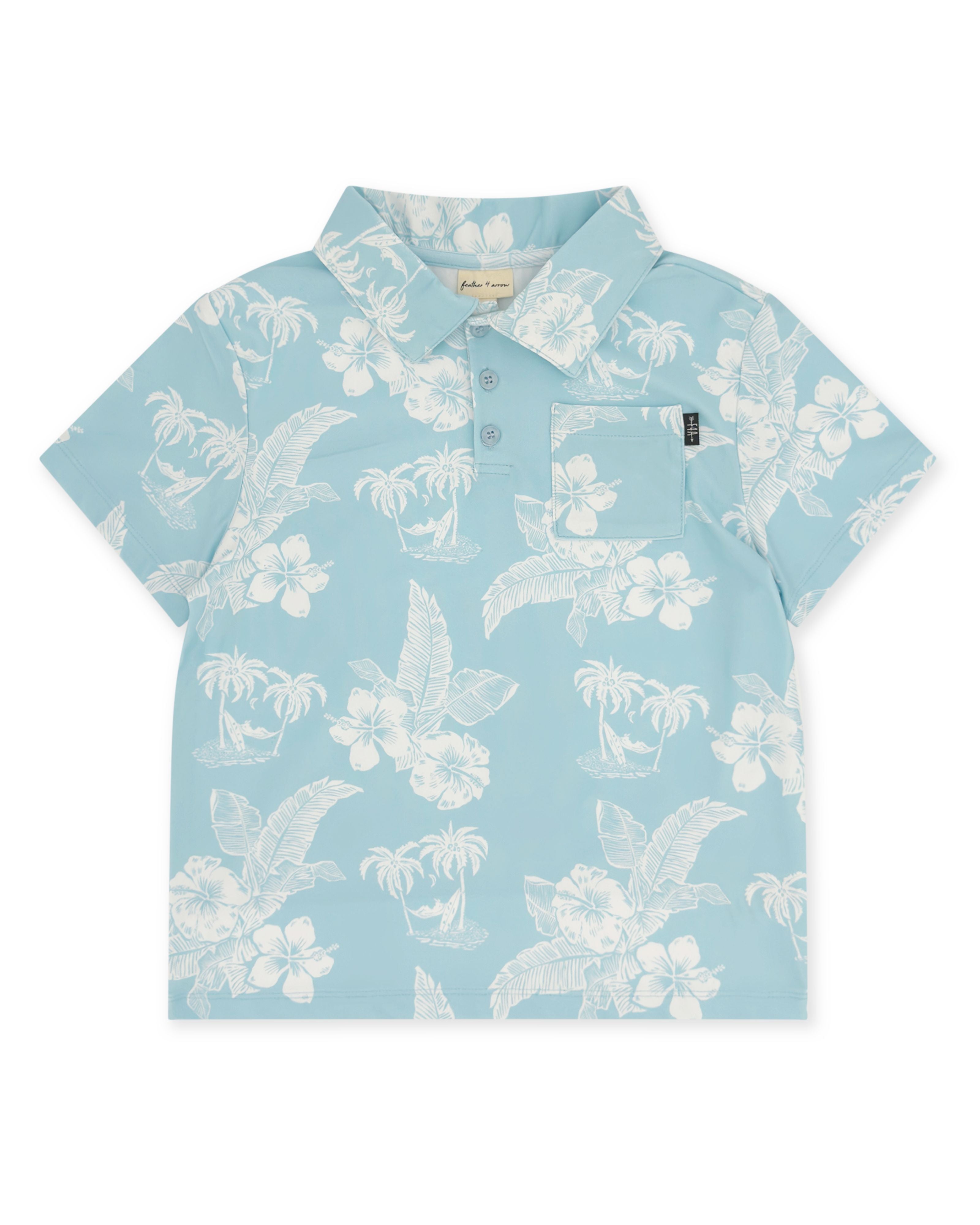 Crystal Blue Feel Good Tech Polo