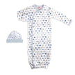 Airplanes Organic Cotton Magnetic Gown Set