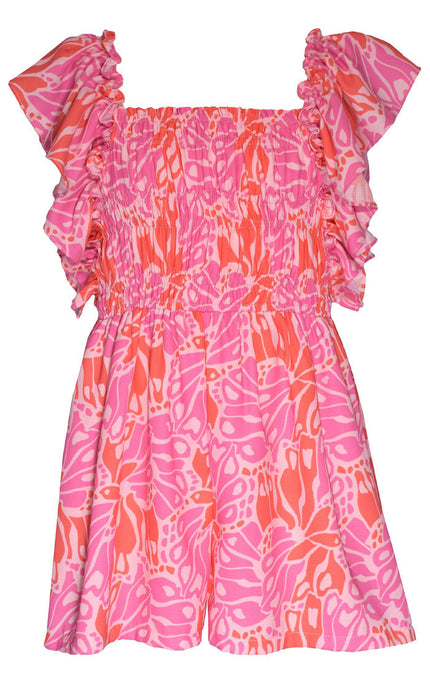 Fuchsia Smocked Romper