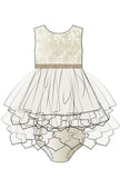 Gold Hanky Hem Dress