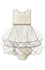 Gold Hanky Hem Dress