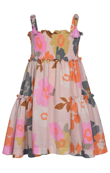 Floral Tassel Strap Dress
